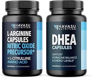 HAVASU NUTRITION DHEA Supplement (2 Month Supply) & L-Arginine Capsules with L-Citrulline (1 Month Supply)