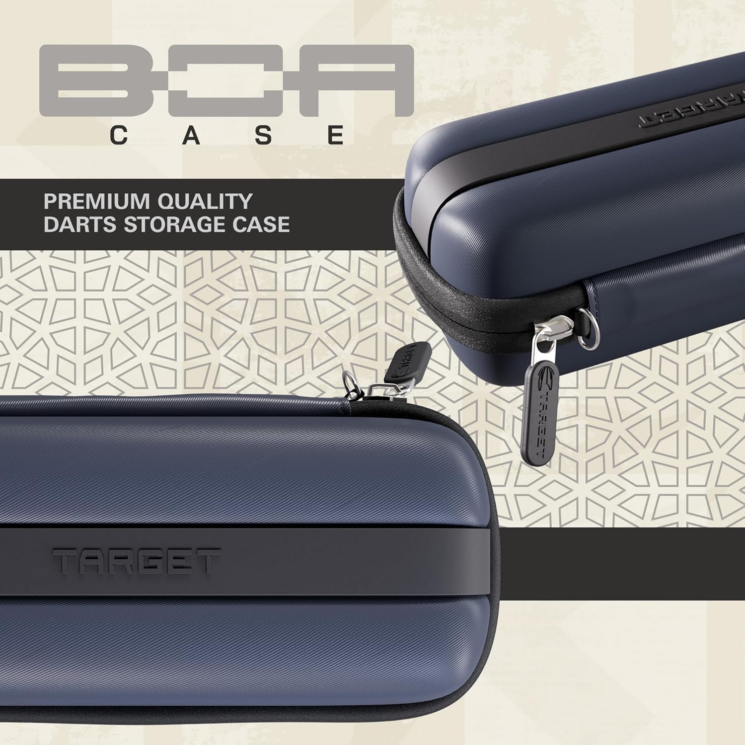 Target Darts BOA Dart Storage Case, One Size – Navy | Darts Wallet, Store Dart Shafts, Swiss Points, 6 Fully Assembled Darts, Additional Accessories