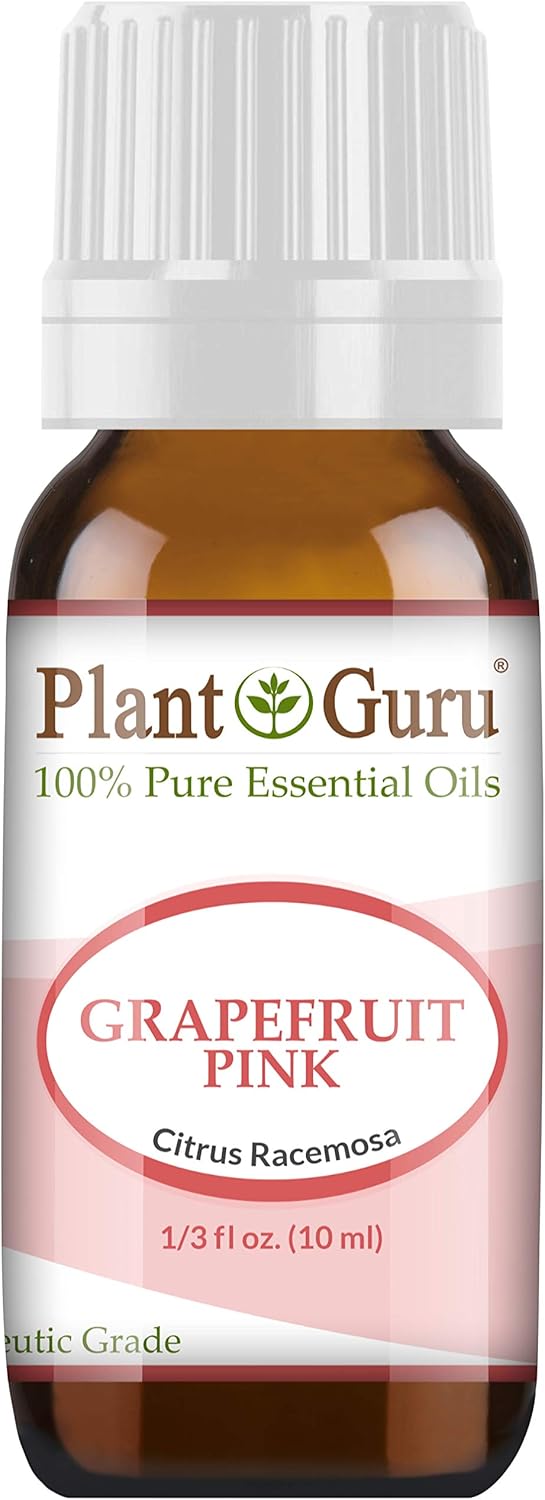 Pink Grapefruit Essential Oil 10 ml 100% Pure Undiluted Therapeutic Grade Cold Pressed from Fresh Grapefruit Peel, Great for Aromatherapy Diffuser, Relaxation and Calming, Natural Cleaner.