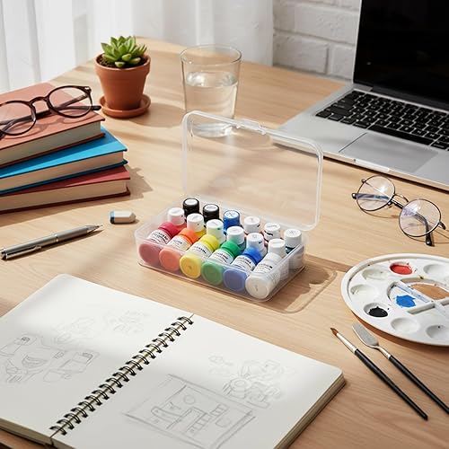 Miniatura 37 de 6 cajas de almacenamiento de cuentas transparentes de plástico para coleccionar objetos pequeños, cuentas, joyas, tarjetas de visita, piezas