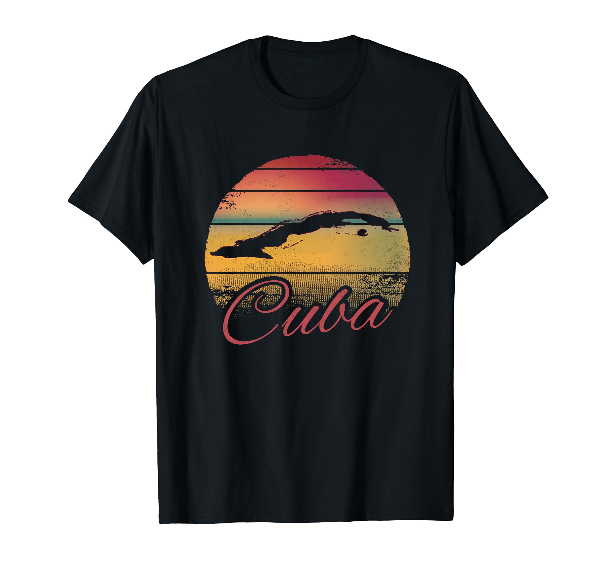 Cuban Sunset Co...Cuba Island Shirt Map Vintage Cuban Heritage T-Shirt