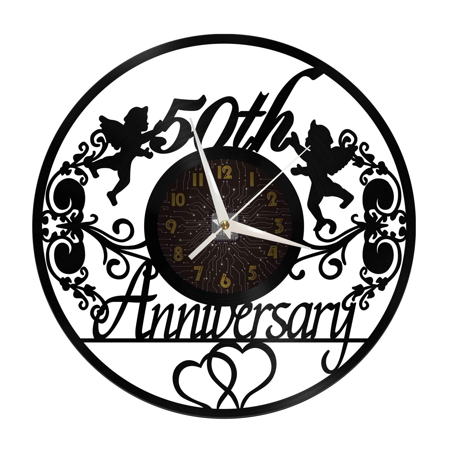 Horloge murale silencieuse sans tic-tac 12 pouces édition spéciale anniversaire modèle C