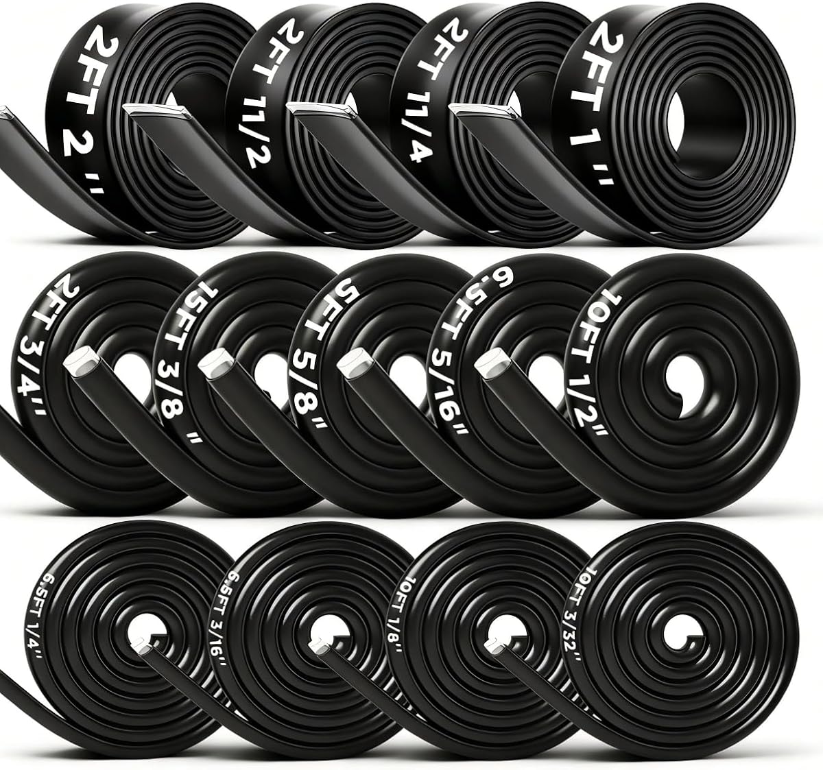 13-Size Heat Shrink Tubing Roll Kit, 4:1 Adhesive Lined, 13 Diameters, Total 76.5 Ft Marine Grade Dual Wall, Waterproof Electrical Wire Shrink Wrap Tubing – for Industrial & Automotive (Black)