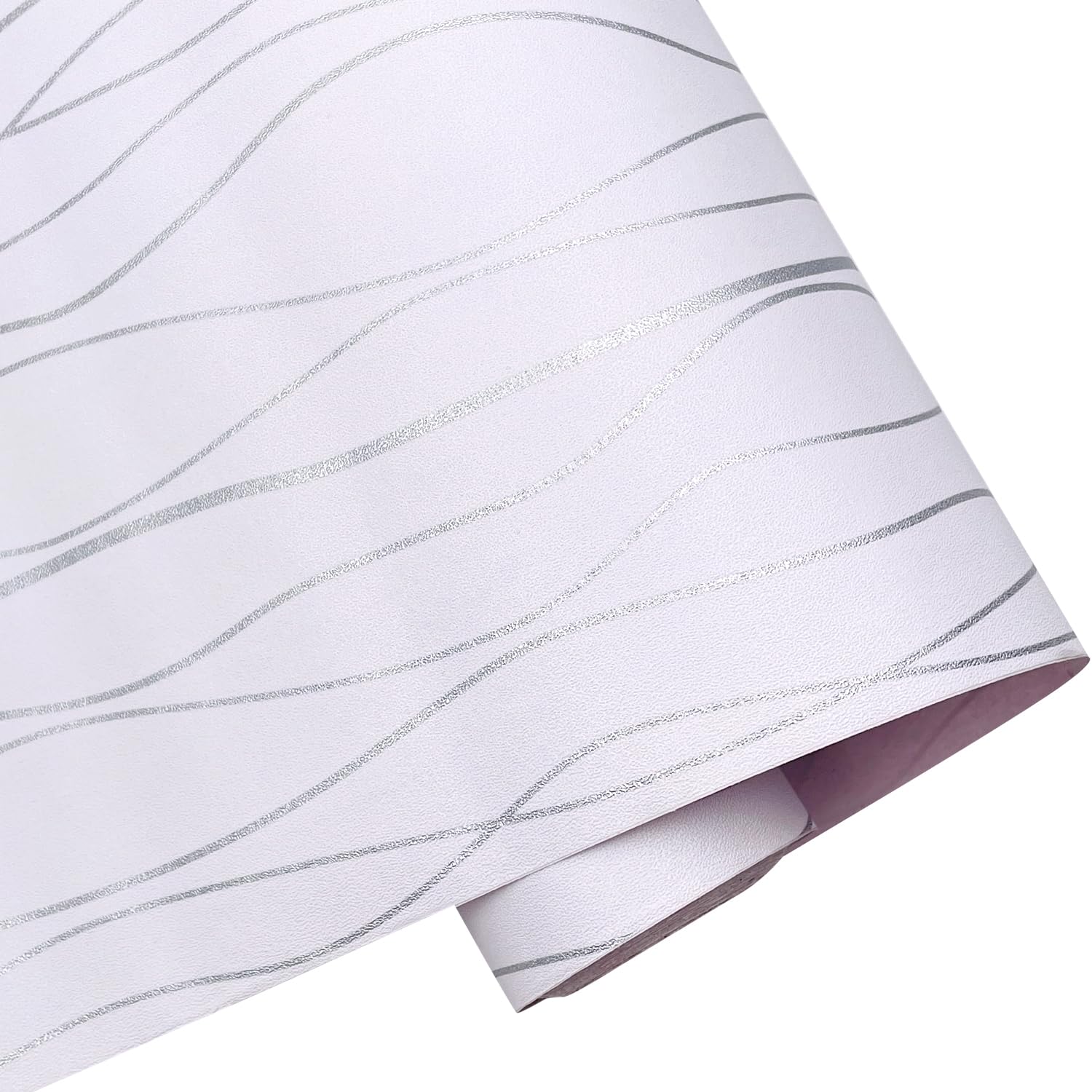 SimpleLife4U Grey Striped Furniture Protect Paper Home Bedroom Decorative Removable Wallpaper Roll 17.7 Inch by 9.8 Feet