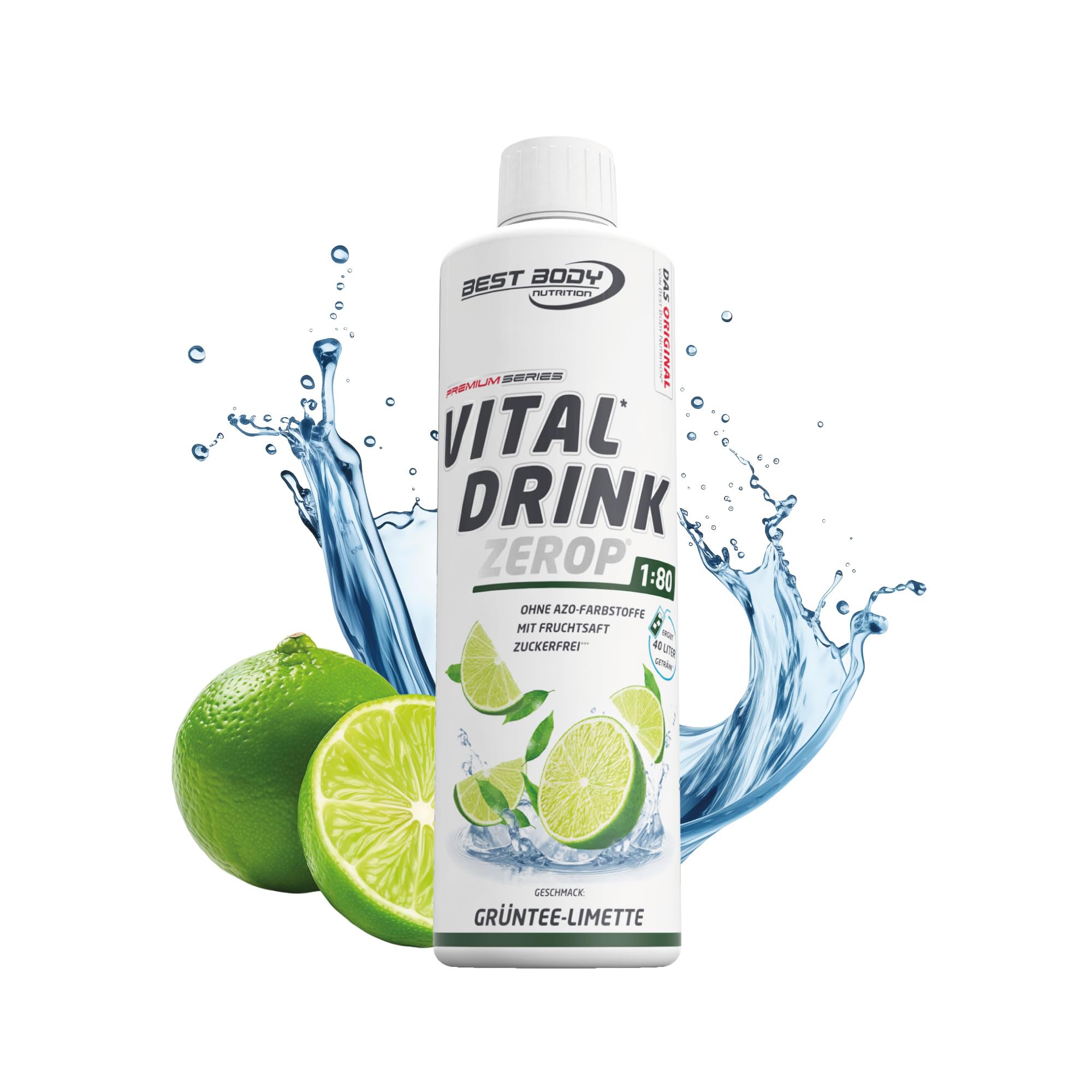 Best Body Nutrition Vital Drink Zerop (500ml) Green Tea Lime