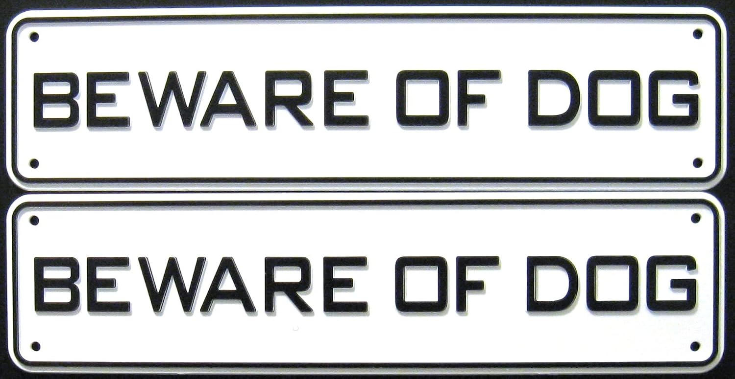 Beware Of Dog Sign Set Of 2