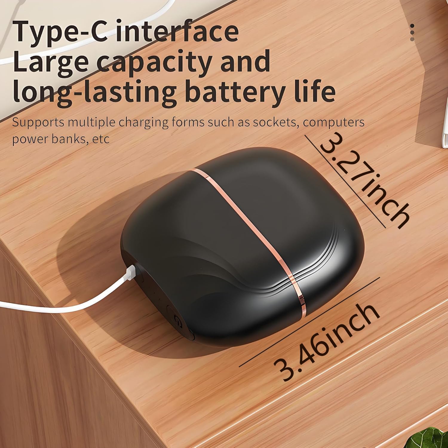 Mini Hair Straightener, Rechargeable Wireless Portable Hair Straightener Brush, 3-Speed Temperature Control & Fast Heating, Anti Scald Shell, Suitable for Home Travel (Black) - Image 6