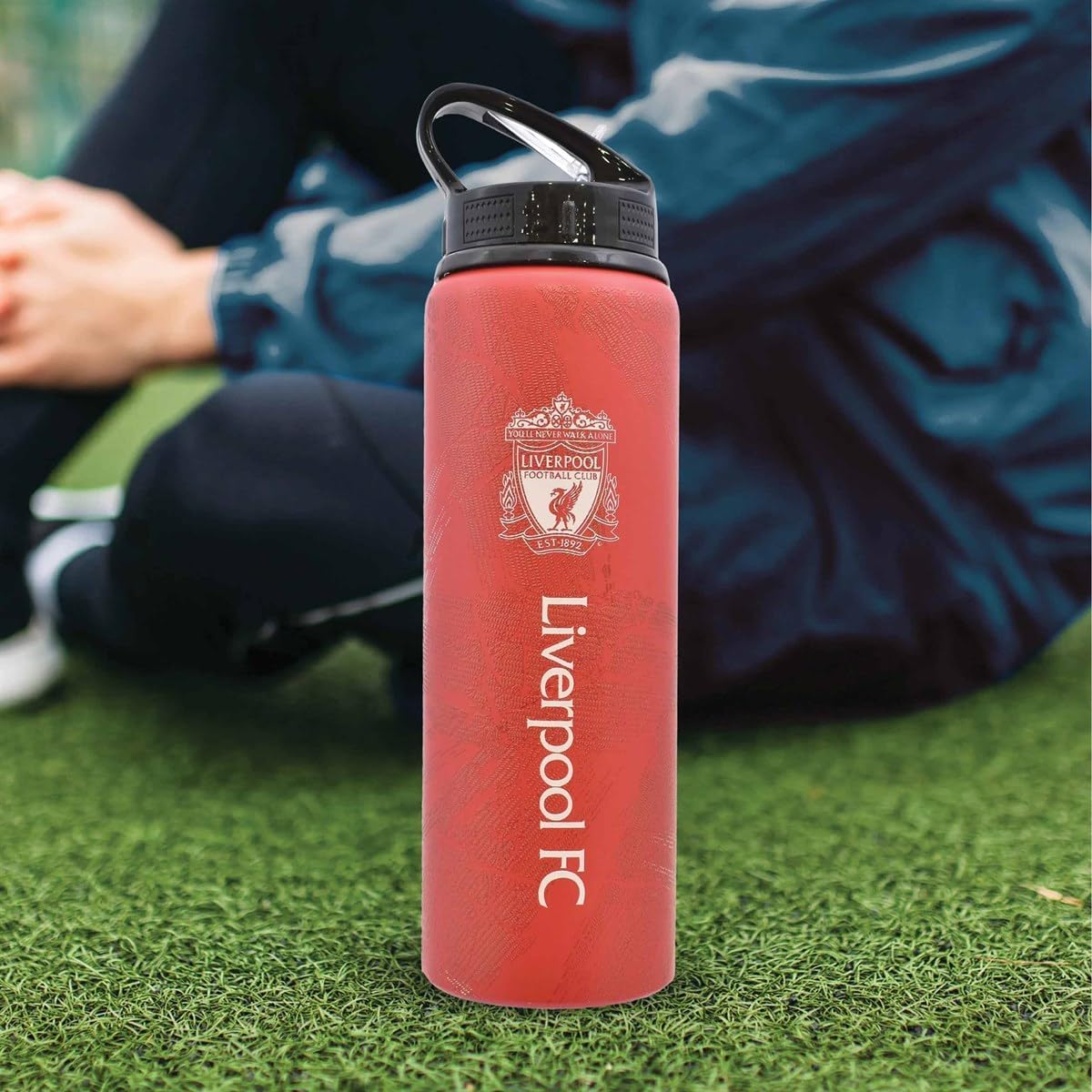 Liverpool FC Printed Aluminum Water Bottle (One Size) (Red/Black/White)