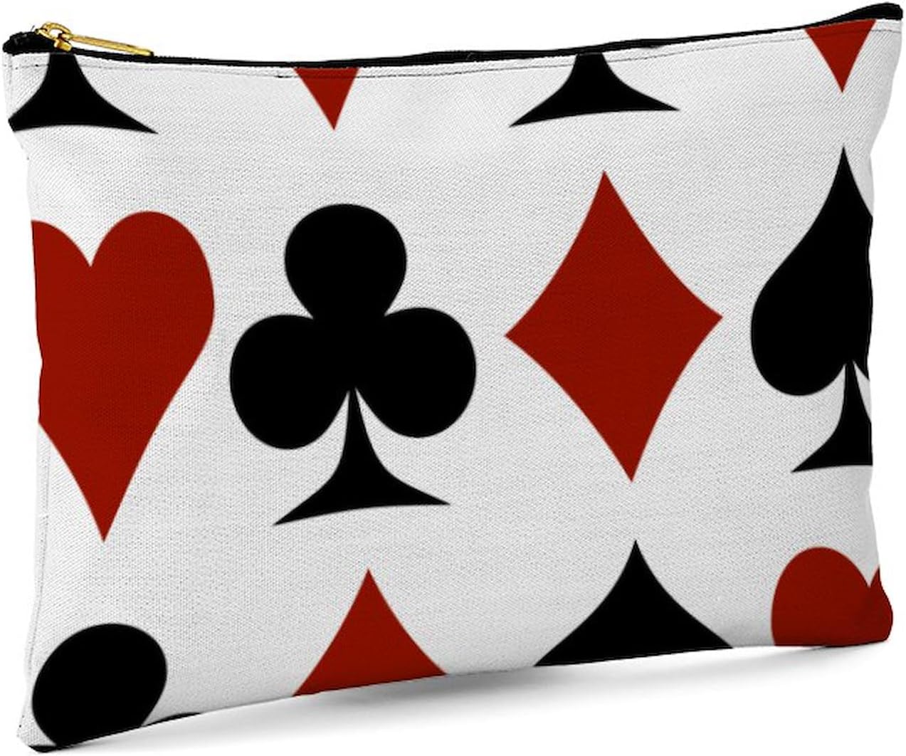 CafePress Card Suits Large Zipper Toiletry Pouch, 12.5" x 8.5"