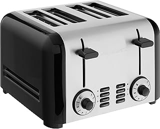 Cuisinart Compact inoxydable 4-Slice grille-pain, Inox Brossé 4 tranches 4-Slice Acier inoxydable brossé