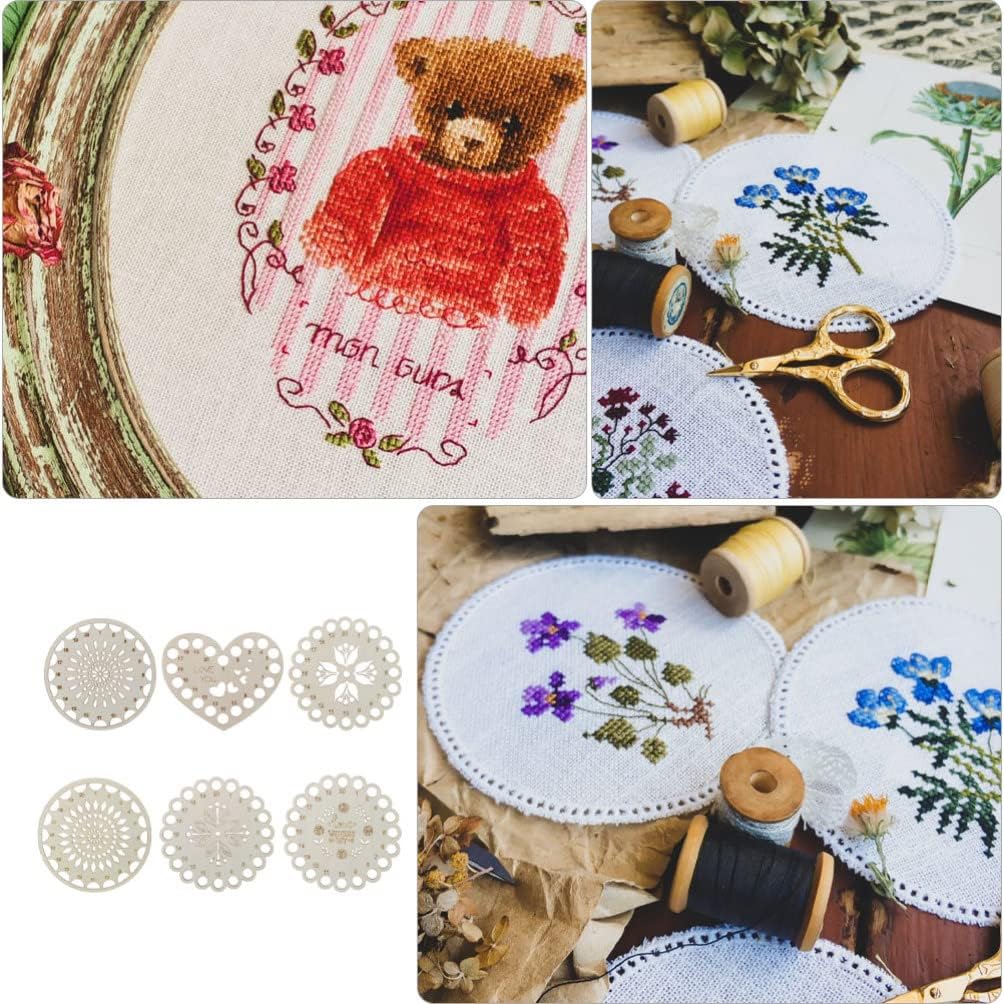 FOMIYES 6pcs Portable Cross Thread Organizers Embroidery Floss Storage Plates Creative Design and Reusable for Craft Projects