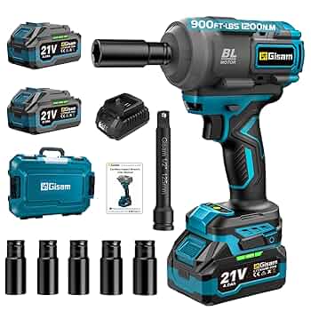 Amazon.co.jp: Gisam コードレスインパクトレンチ 1/2インパクト