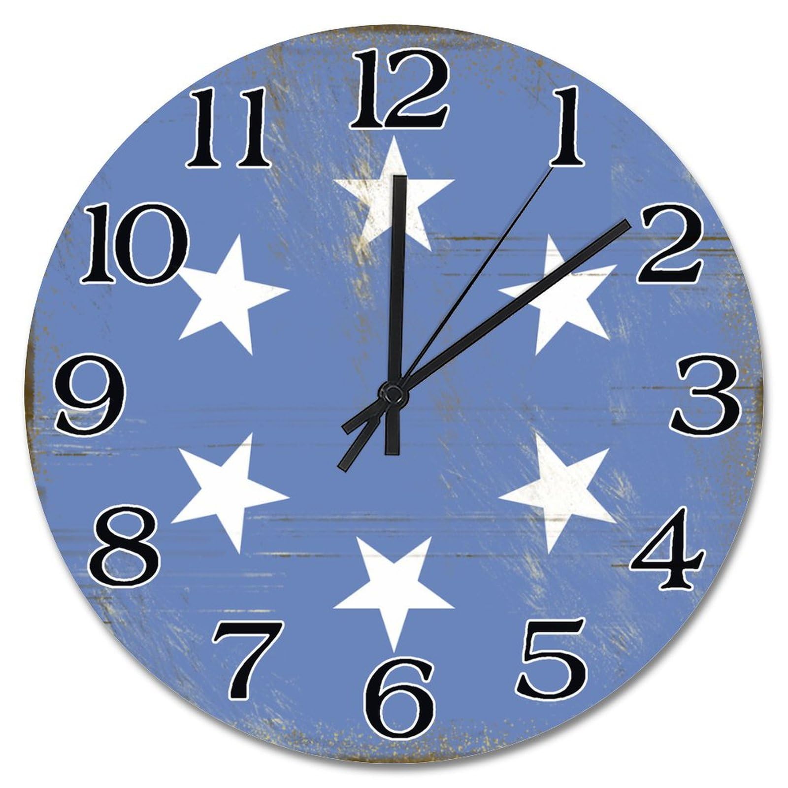 Horloge en bois Micronésie pour salon et chambre style ferme rustique