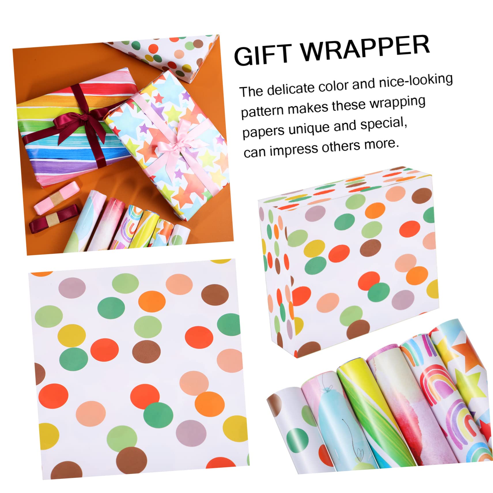 SHERCHPRY 1 Satz Teiliges Geschenkpapier für Geburtstagsfeiern mit Bändern Diy Geschenkverpackungspapier für Bastelideen für Geburtstagsgeschenke und Feiern
