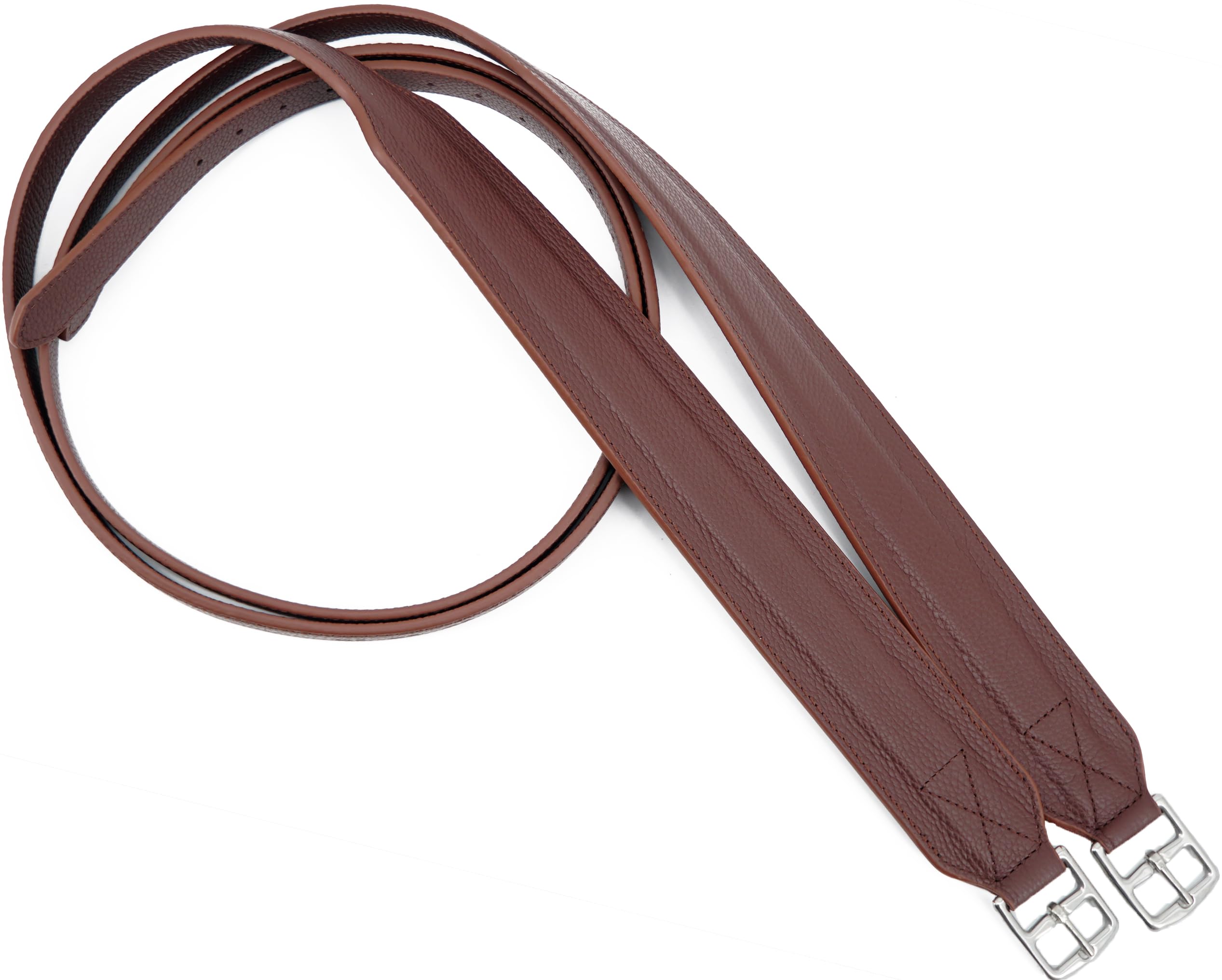 Stabilitäts-Steigbügelriemen mit starkem Nylonkern für Reitsport, breite englische Steigbügelriemen (54 inches / 135cm)