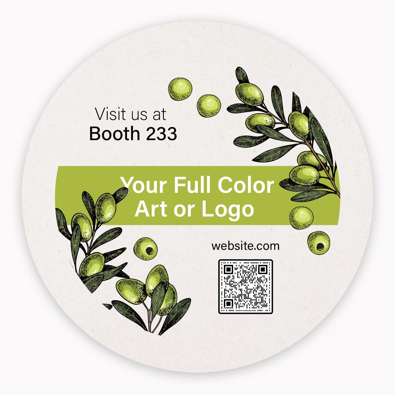 B.E. Green Custom Coasters - Pulpboard Personalized Coasters for Drinks - Full Color Print - Reusable & Absorbent - Beverage Coaster - Promotional Events & Celebrations - Pack of 50-4" Round Coaster - Image 5