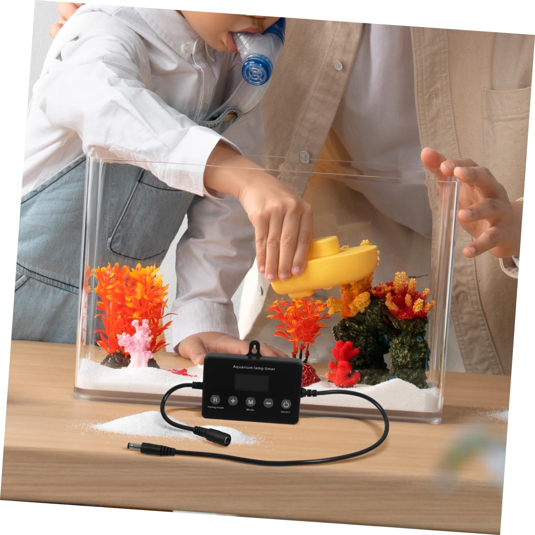 Mikikit 3stücke Aquarium Lichtsteuerung Mit Timer Intelligente Dimmer Für Beleuchtung LCD-anzeige Sanfte Helligkeit Universelle Anwendung Für Aquarien Und Optimale Lichtverhältnisse