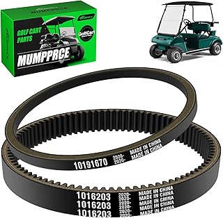 Club Car Clutch Drive Belt & Starter Generator Belt Fits Club Car DS 1997-UP and Precedent 2004-UP Gas Golf Cart, Golf Cart Drive and Starter Belt Kit Replace OEM# 101916701 1016203