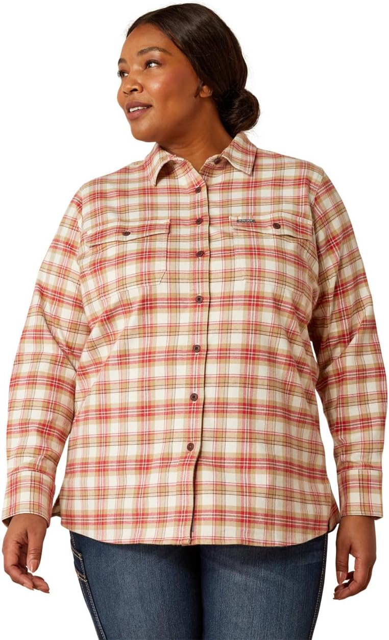 Ariat Womens Rebar Flannel Durastretch Work Shirt - Image 5