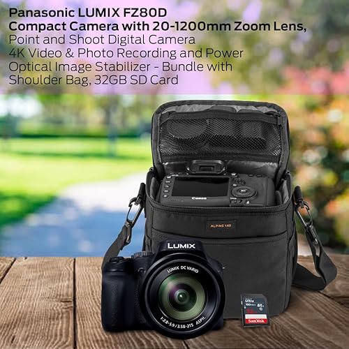 Miniatura 5 de Panasonic LUMIX FZ80D - Paquete de cámara digital de 18.1 MP para apuntar y disparar con bolsa de hombro Slinger Alpine 140 para múltiples