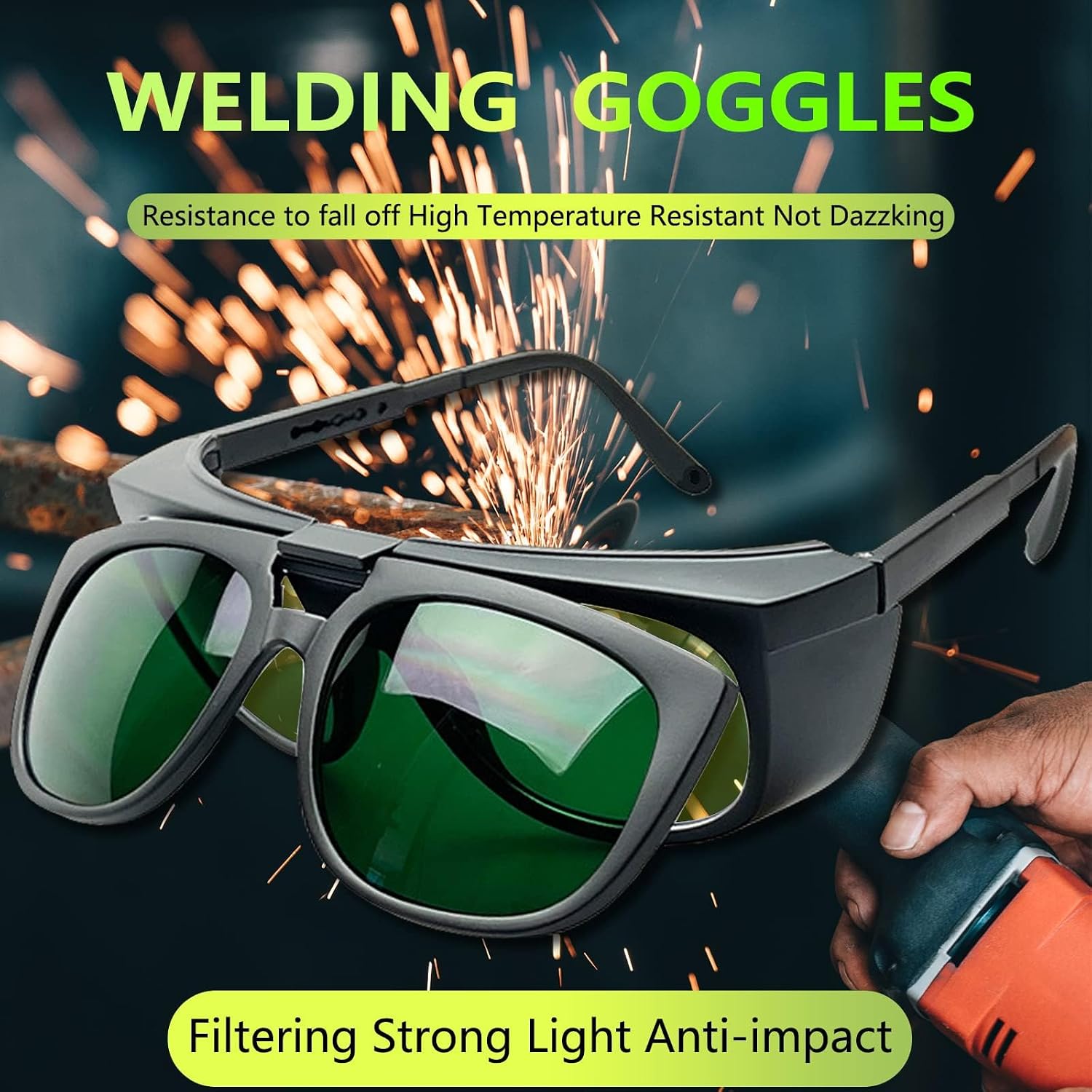 IPL Safety Glasses Flippable Laser Safety Goggles UV 400 Eyeshields for Infrared LED Red Light Hair