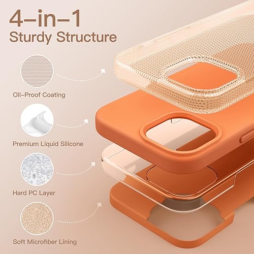 Miniatura 3 de JETech Funda de silicona para iPhone 12 Pro Max de 6.7 pulgadas, sedosa, suave al tacto, funda protectora de cuerpo completo, funda a prueba de