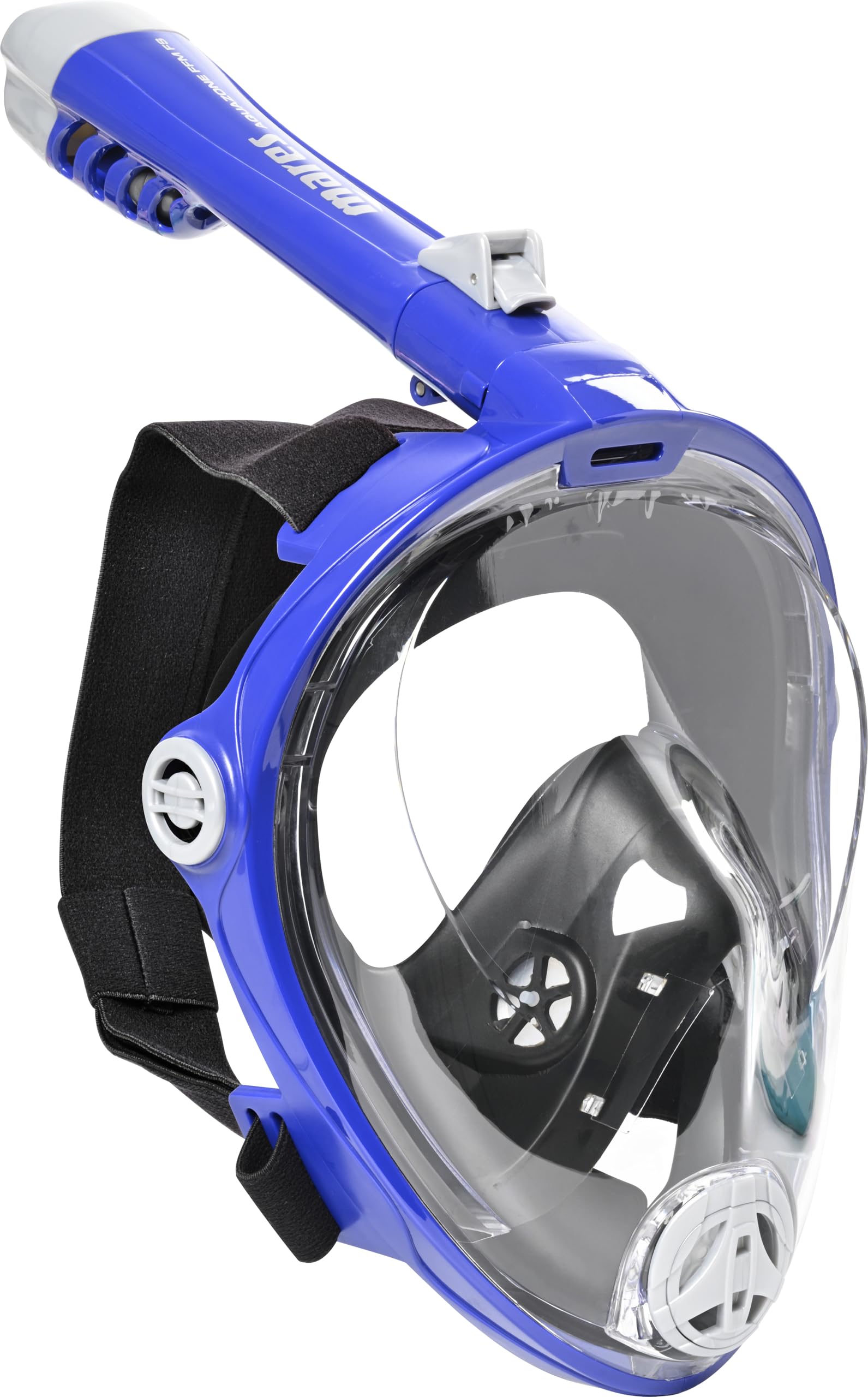 Mares Aquazone Full Face Mask - Masque Intégral Snorkeling Adulte, Jupe Silicone, Tuba Repliable, 3 Tailles