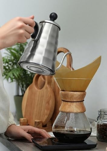 Vista 16 de AGOGO Vaso para cafetera, 6/8/10 tazas con filtro inoxidable 304 para el hogar, oficina, campamento, cafeterías, juego de gotero de café fácil