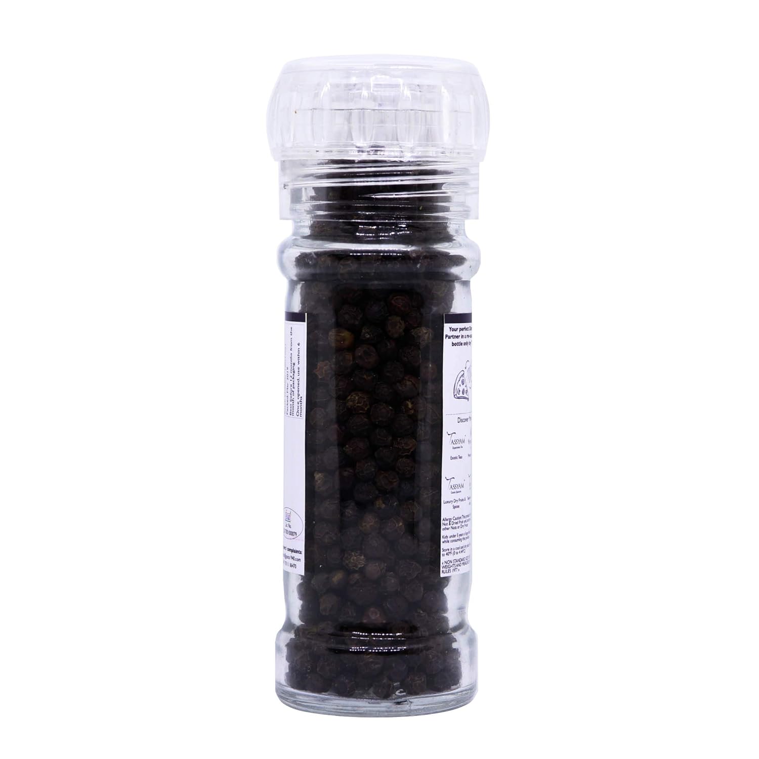 Tassyam 14 Mesh Black Pepper 60g Grinder Bottle