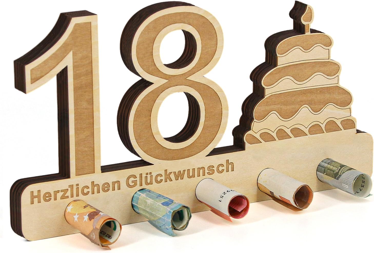 Amazon.de: Groß Größe! - Giftota 18. Geburtstag Geldgeschenk Holz