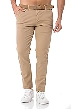 Redbridge Pantalon chino avec ceinture pour homme - Pantalon décontracté et professionnel
