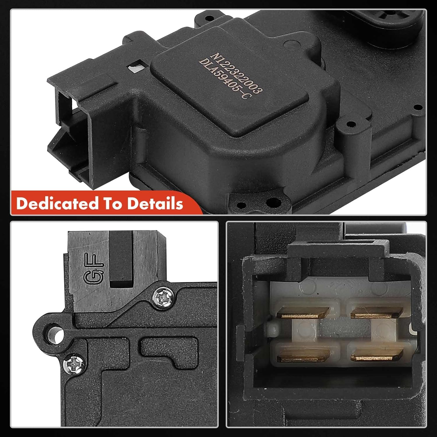 A-premium Door Lock Latch Actuator + Window Regulator Compatible with Hyundai Accent 2000-2005 & Dodge Verna 2004-2005, Sedan, Front Right Passenger Side