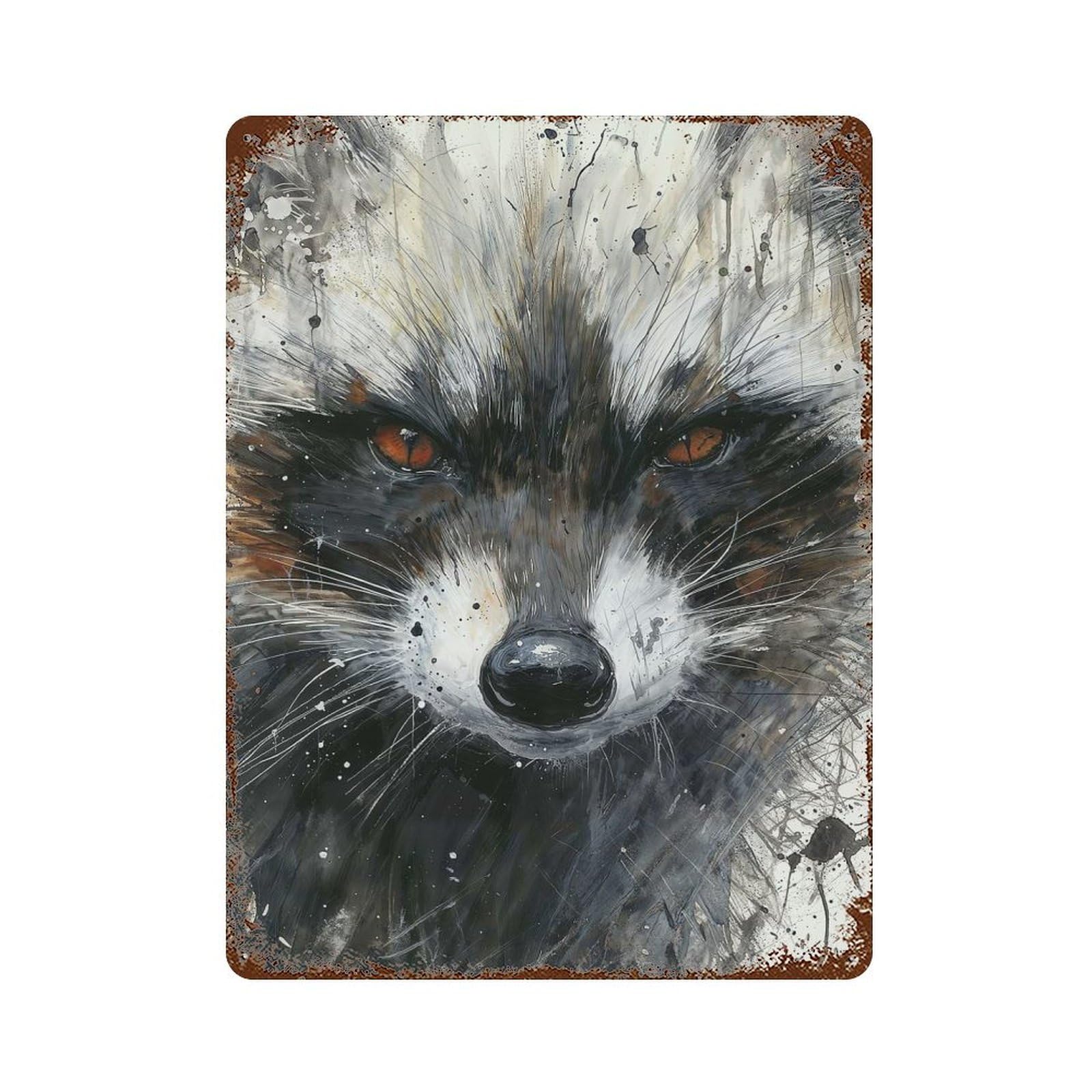 Wild Gaze Rust Effect Tin Sign 15.7"x11.8", Novelty Wall Decor for Garage, Pub Or Kitchen