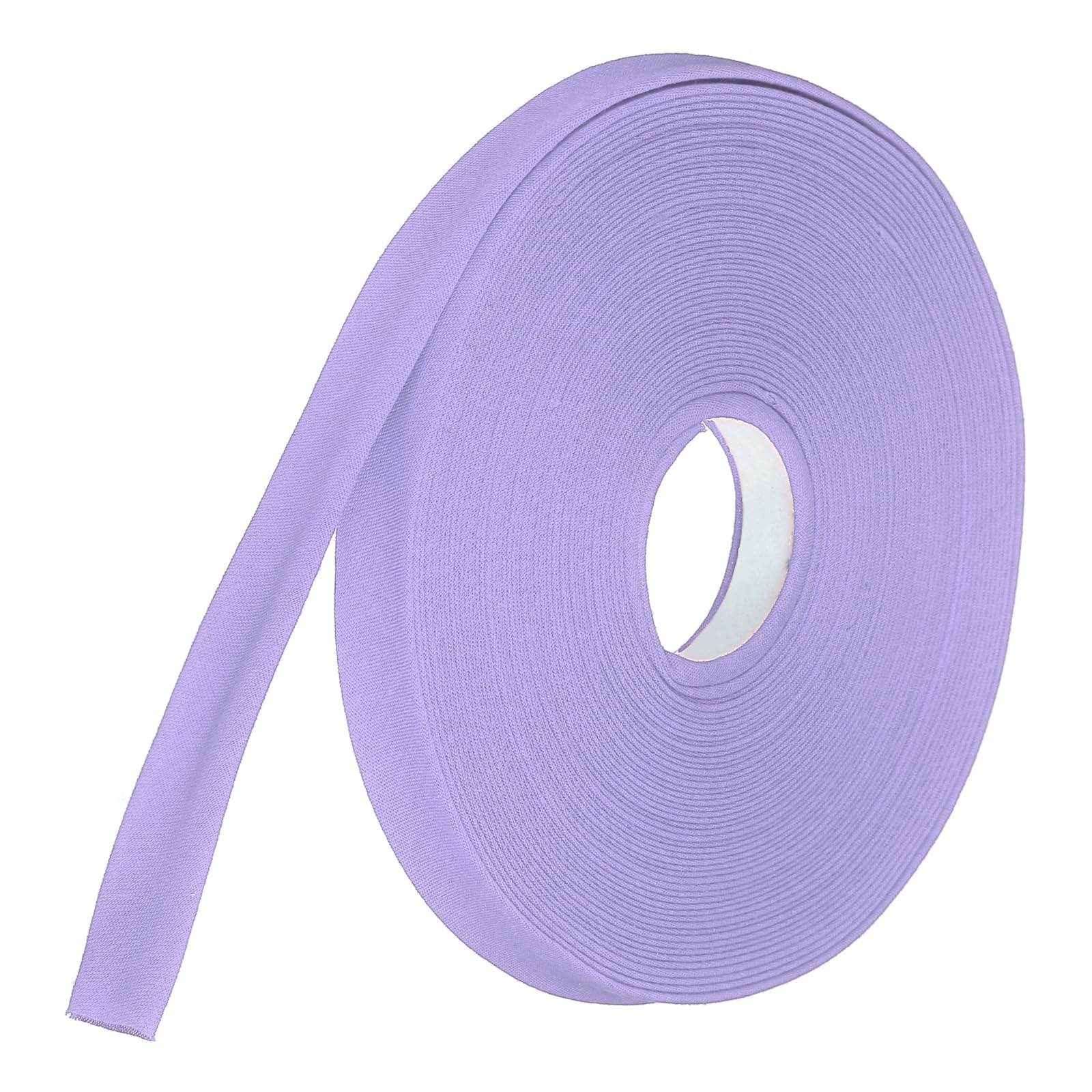 sourcing map 1.2cm Double Fold Bias Tape Polyester (Light Purple 14.6m)