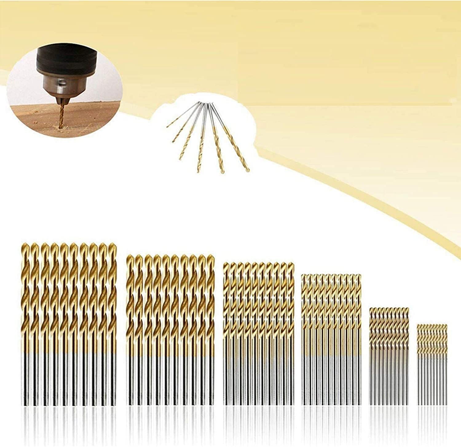 ZOYOSI 99pcs 1.5mm - 10mm Titanium Coated Hoge Snelheid Staal Boor Set