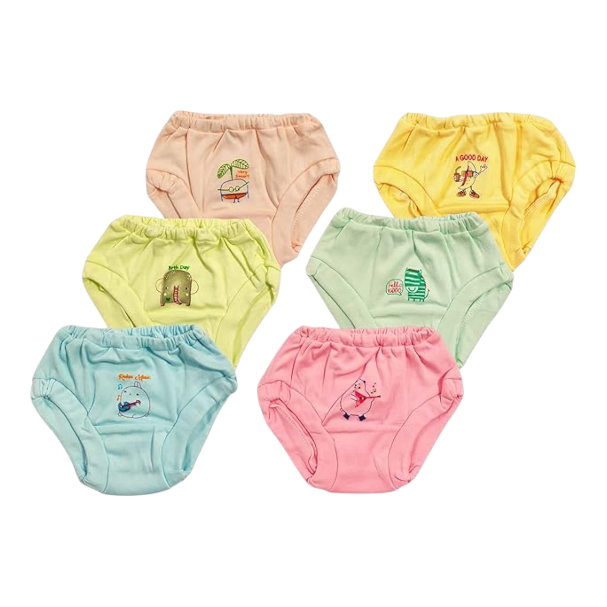 Baby Girls' Cotton Training Pants, Pack of 3,6 and 12Pastel Colours with Cute Designs (in, Age, 2 Years, 3 Years, Regular, 6, Light Multicolour) - Image 6 thumbnail