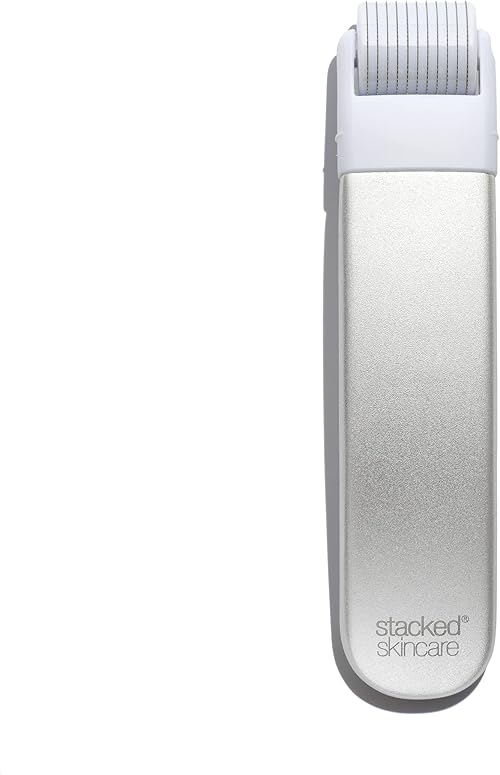 StackedSkincare Microneedling Skin Refining Tool with Replaceable 0.2mm Roller Head