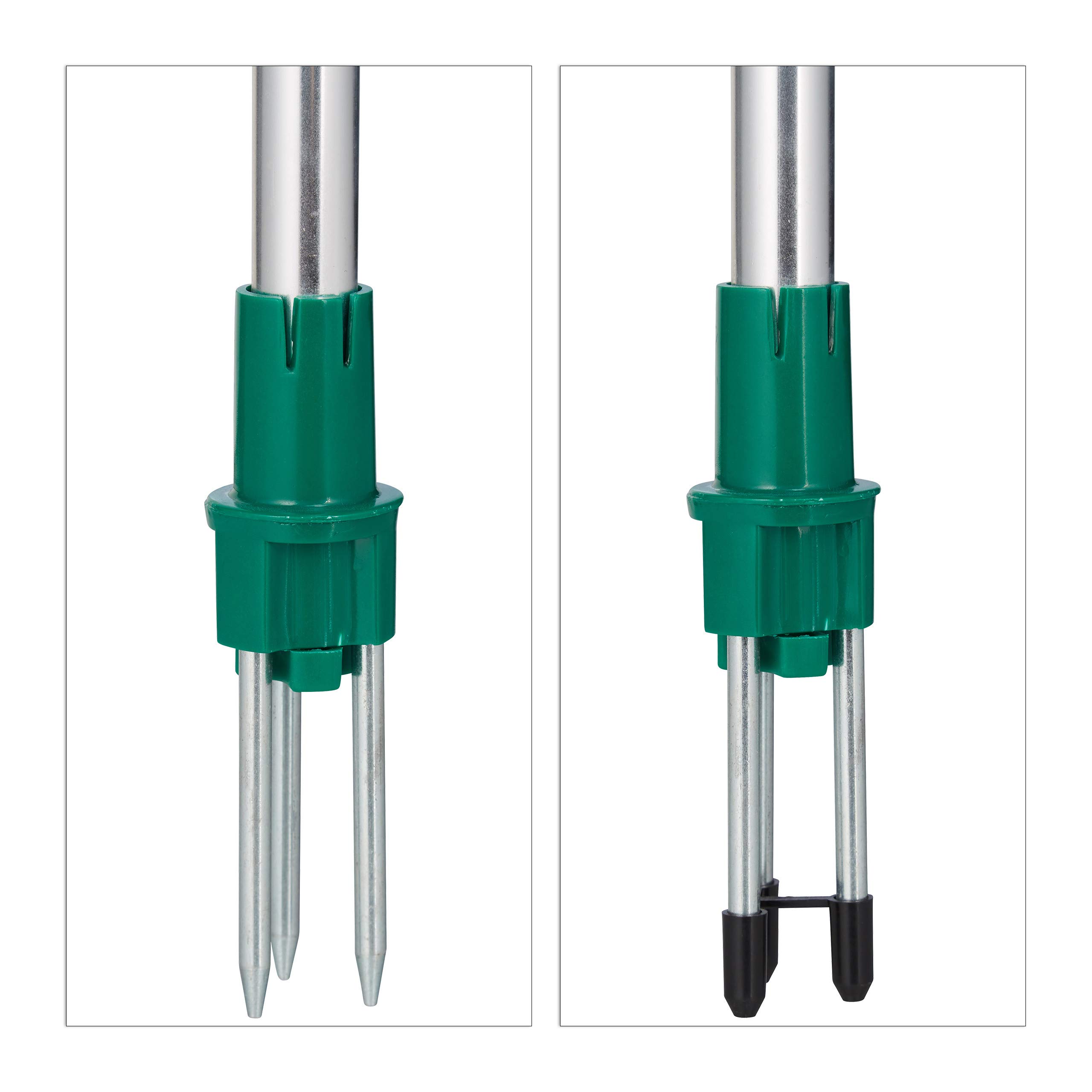 Relaxdays Estirpatore, Sarchiatore Manuale con Artigli in Acciaio a Molla, per Rimuovere le Erbacce, L 100 cm, verde