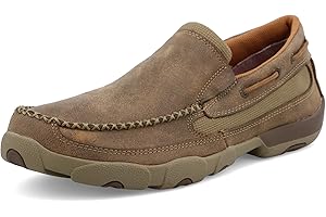 Twisted X Men's Moc Toe Slip-On Driving Mocs with CellStretch