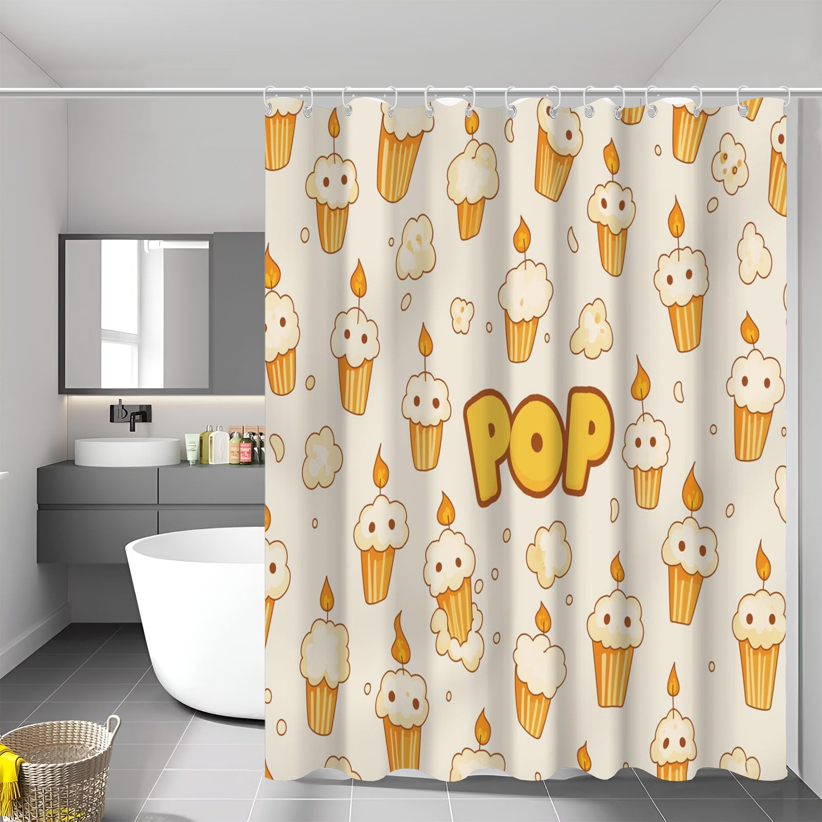 Rideau douche oeillet étanche en polyester 180x180cm anti-moisissure lavable