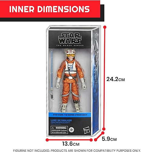 Miniatura 5 de EVORETRO Estuche protector de figura de acción compatible con Hasbro Star Wars 2020 Black Series Caja en ángulo de 6 pulgadas, paquete de 2, caja de