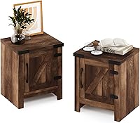 Vista 82 de Furinno- Colección Andrey- Mesa auxiliar, estación de carga con puerto USB y puerto tipo C c/compartimento de almacenamiento, 15.55 pulg ancho x