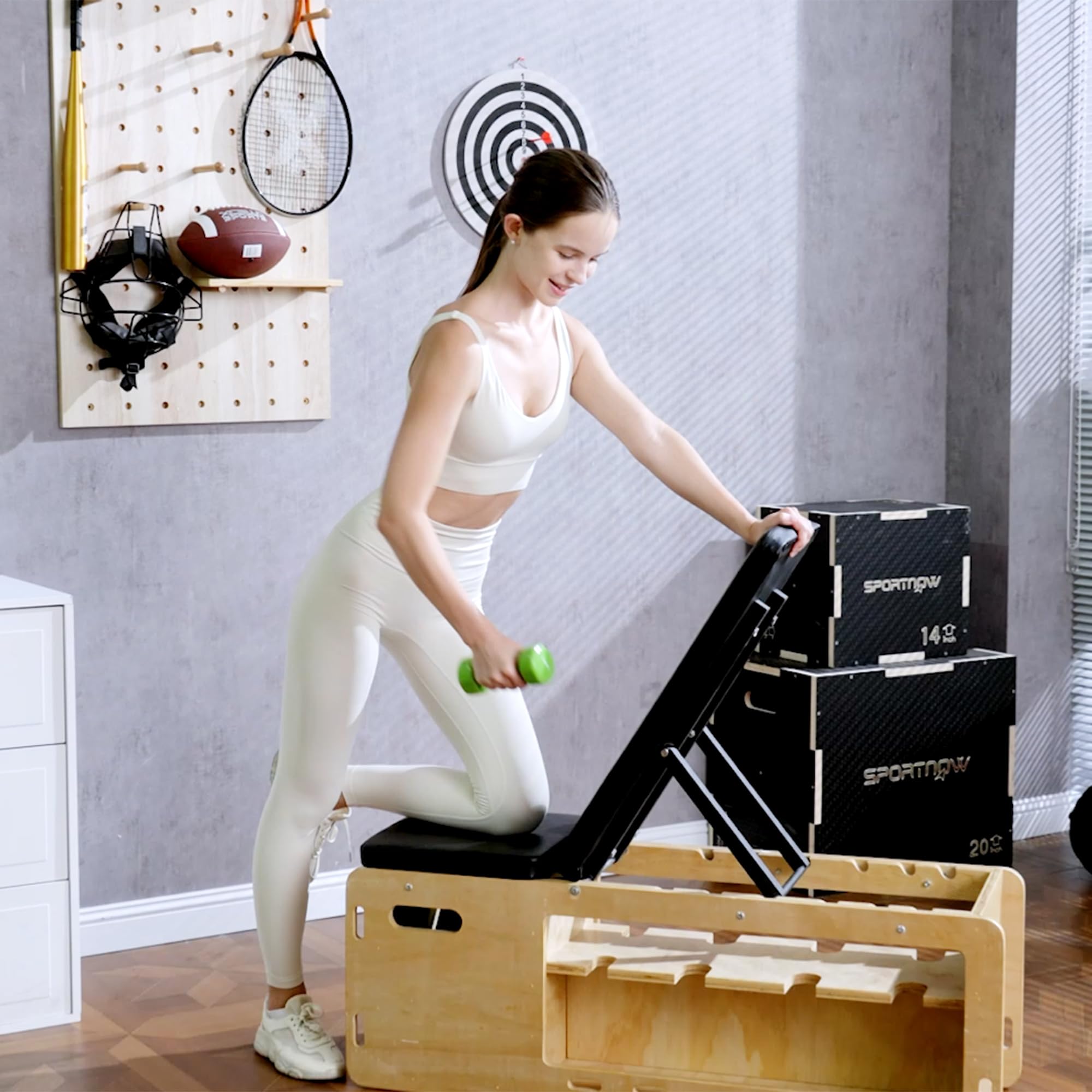 HOMCOM Kurzhantel Set mit Koffer Tragbar 2 x 0,5 kg, 2 x 1 kg, 2 x 1,5 kg Hantelset 6er Set Stahl Bunt
