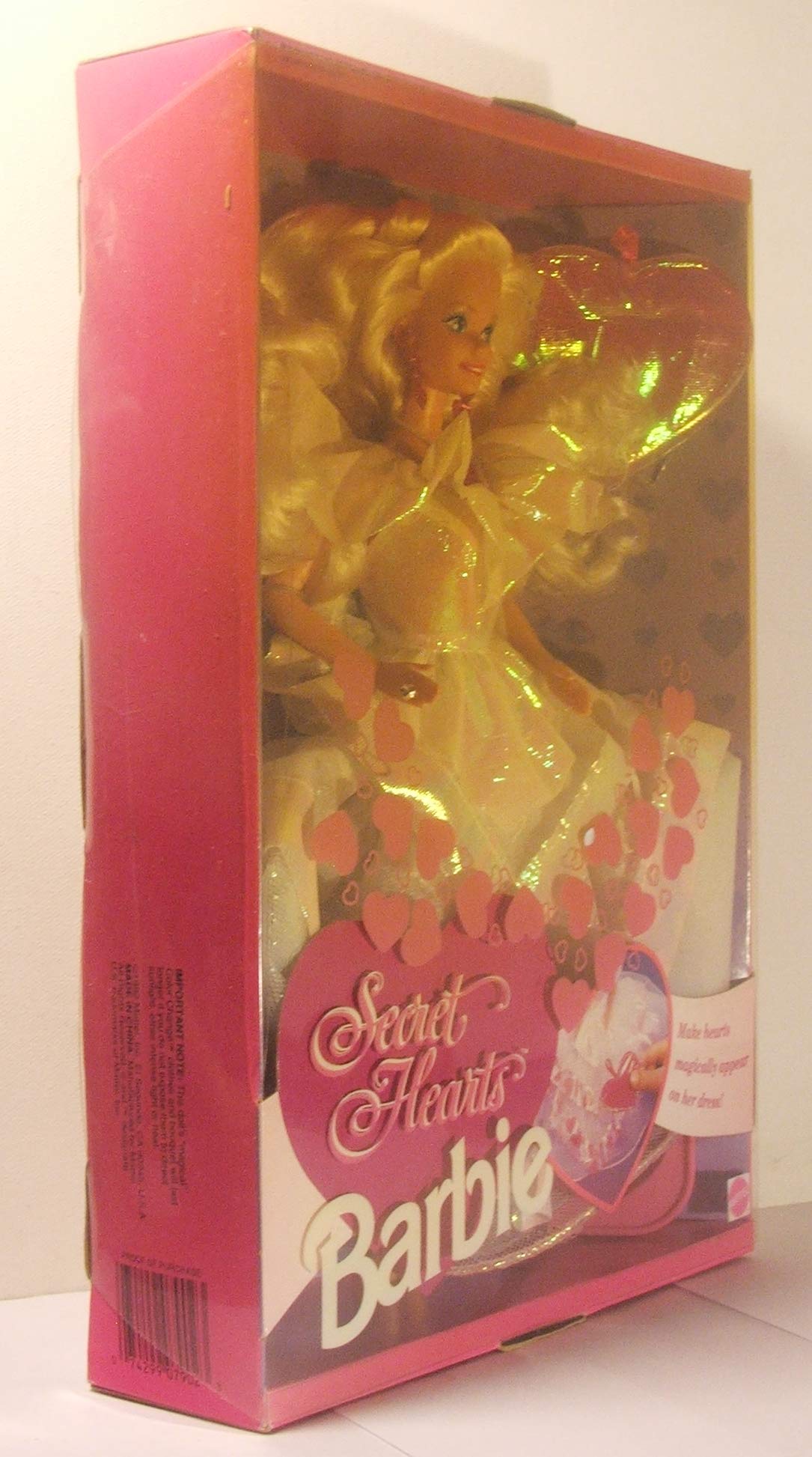 1992 POUPÉE BARBIE VINTAGE SECRET HEARTS MATTEL (PAS DE CHAUSSURES) BIJOUX ORIGI