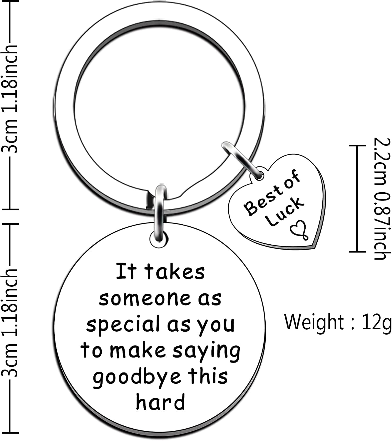 JMIMO Leaving Gifts for Colleague Friend Boss Goodbye Farewell Gifts Going Away Thank You Keyring Retirement Gifts for Women Men - Image 3