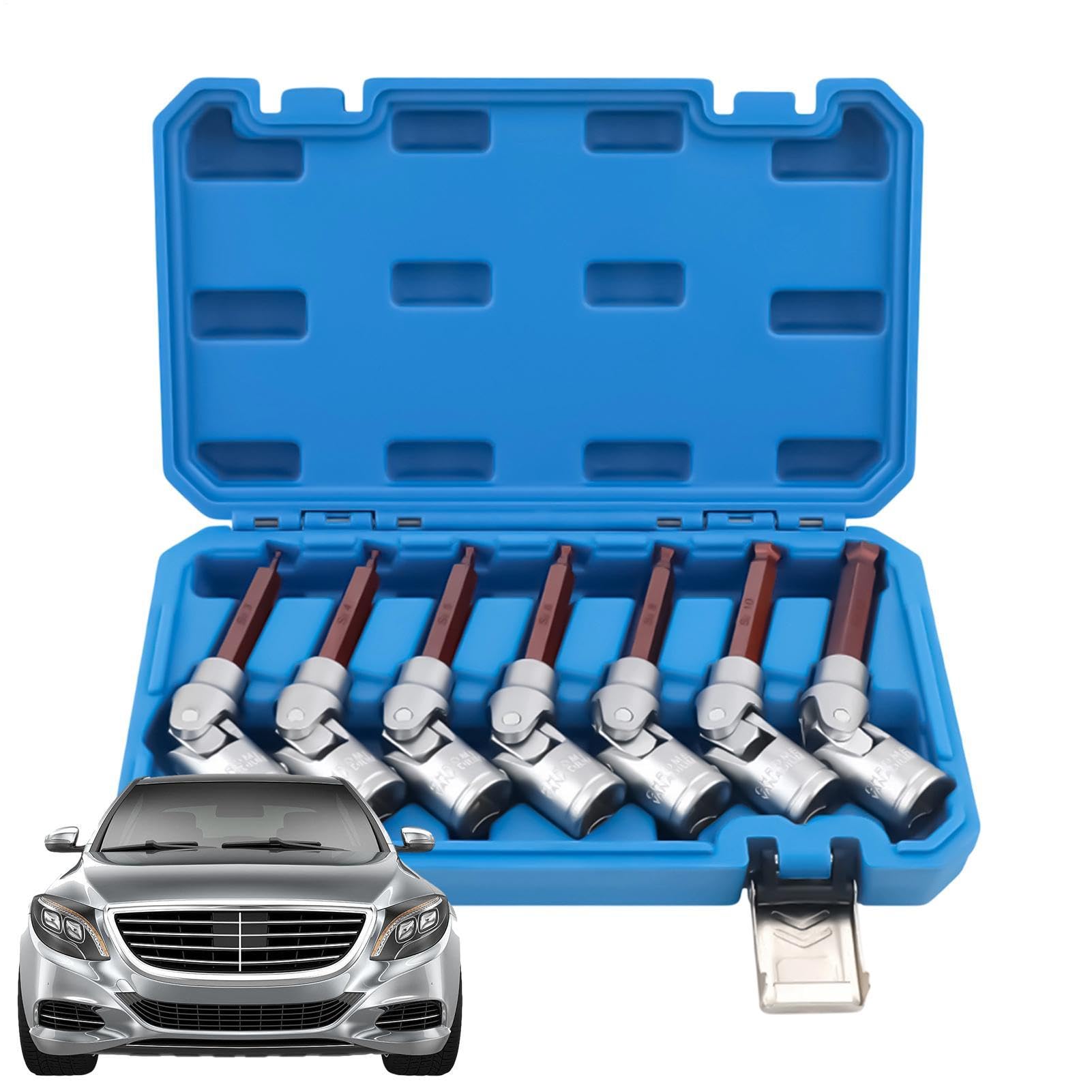 Metrisches Sechskant-Bit-Steckschlüssel-Set, 1,3 cm, robust, enge Passform