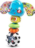 VTech Rattle and Sing Puppy - Interactive Baby Rattle Toy with Lights, Songs, Rattles & Sensory Features for Infants 3-24 Months