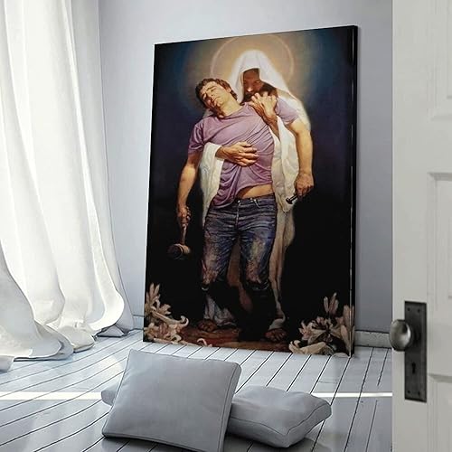 Miniatura 3 de Póster artístico de observadores en la noche con Jesucristo perdonado y arte de pared, póster moderno para decoración de dormitorio familiar, 12 x