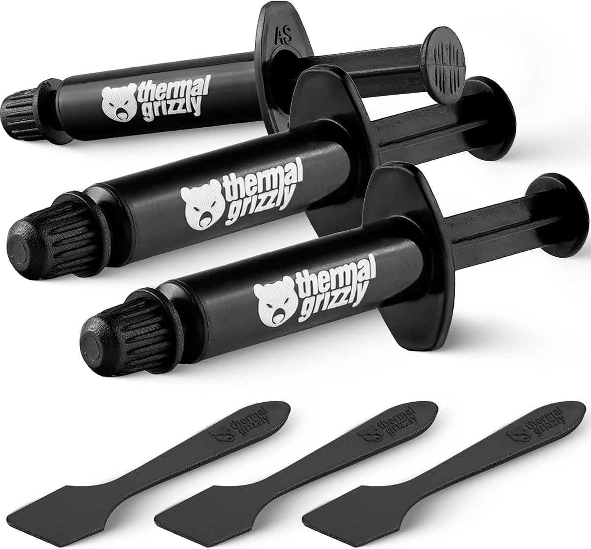 Thermal Grizzly Kryonaut - Paquete de 3, pasta térmica de CPU de alto rendimiento para enfriar todos los procesadores, tarjetas gráficas y disipadores de calor - Compuesto térmico para computadoras y consolas