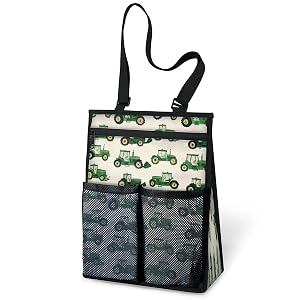 Ourtheme Tractors Car Portable Shower Bag for Travel Gym Camp Beach Tote Shower Caddy Bags Hanging Toiletry Organizer